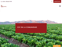 Tablet Screenshot of campesinossinfronteras.org